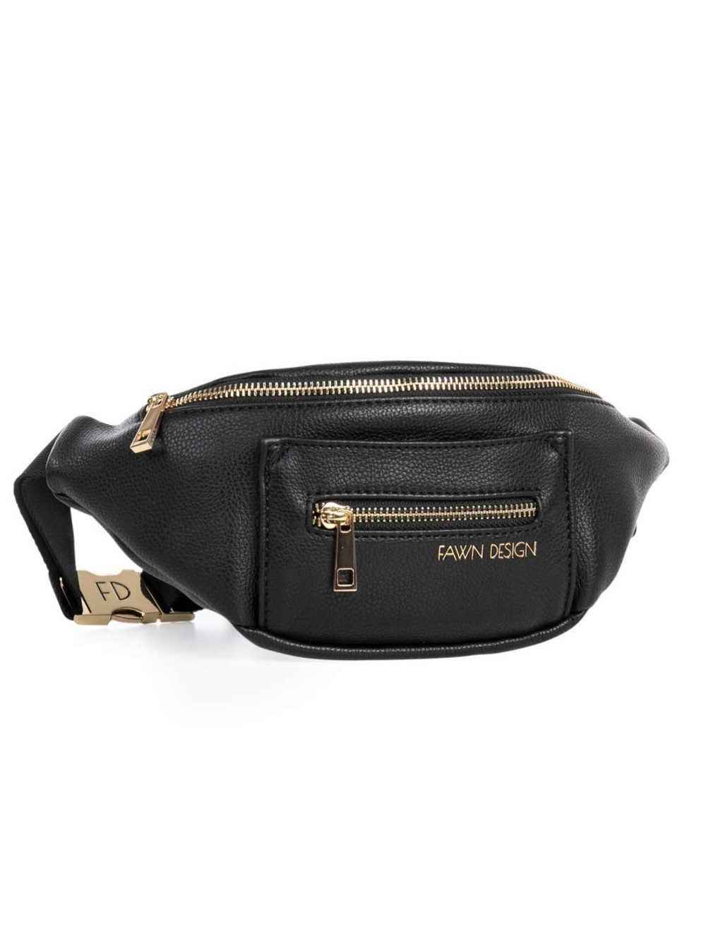 Fawn Design Black Fanny Pack with Gold Hardware